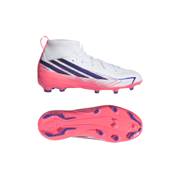 Adidas Fußballschuhe F50 League FG J MID White/viosol/tursol