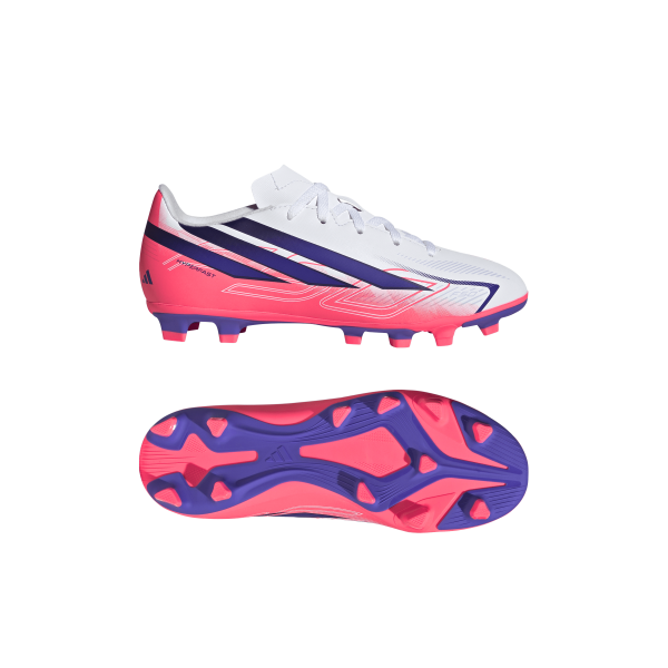 Adidas Fußballschuhe F50 Hyperfast Club FG/MG J weiß/viosol/tursol