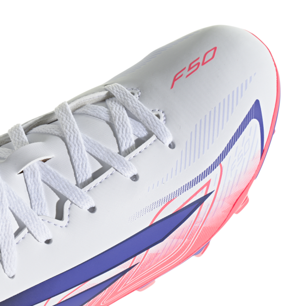 Adidas Fußballschuhe F50 Hyperfast Club FG/MG J weiß/viosol/tursol