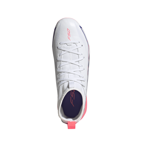 Adidas Fußballschuhe F50 League FG J MID White/viosol/tursol