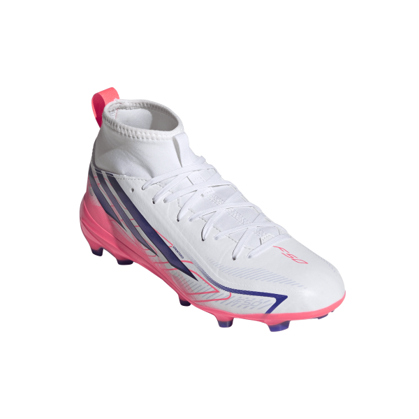 Adidas Fußballschuhe F50 League FG J MID White/viosol/tursol